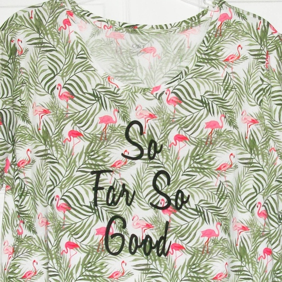 New! Cato Flamingo Graphic Tee Size: Large - Picture 3 of 4